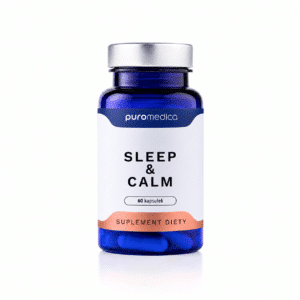 Puromedica Sleep & Calm – melatonina, witamina B6 i tauryna, 60 kapsułek
