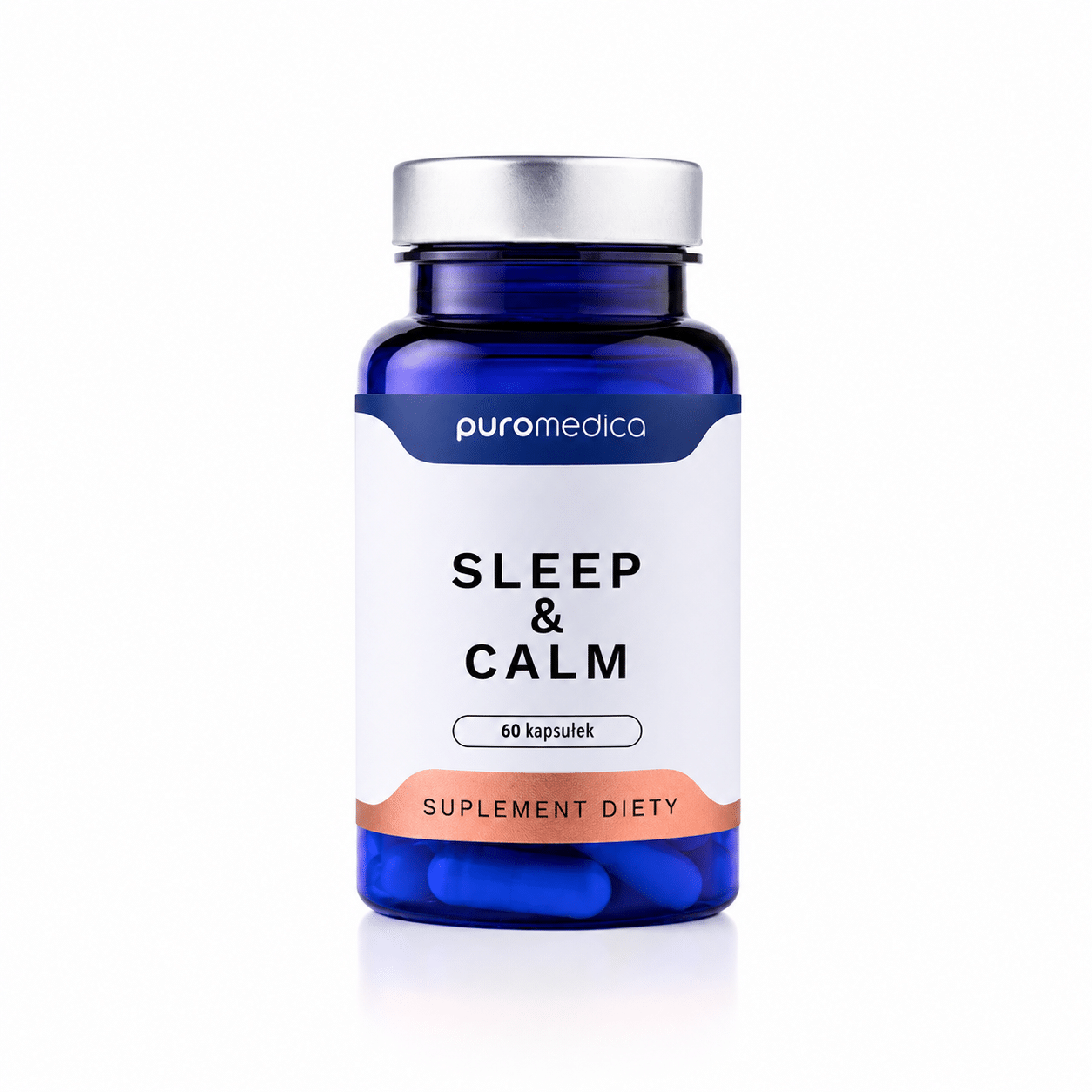 Puromedica Sleep & Calm – melatonina, witamina B6 i tauryna, 60 kapsułek