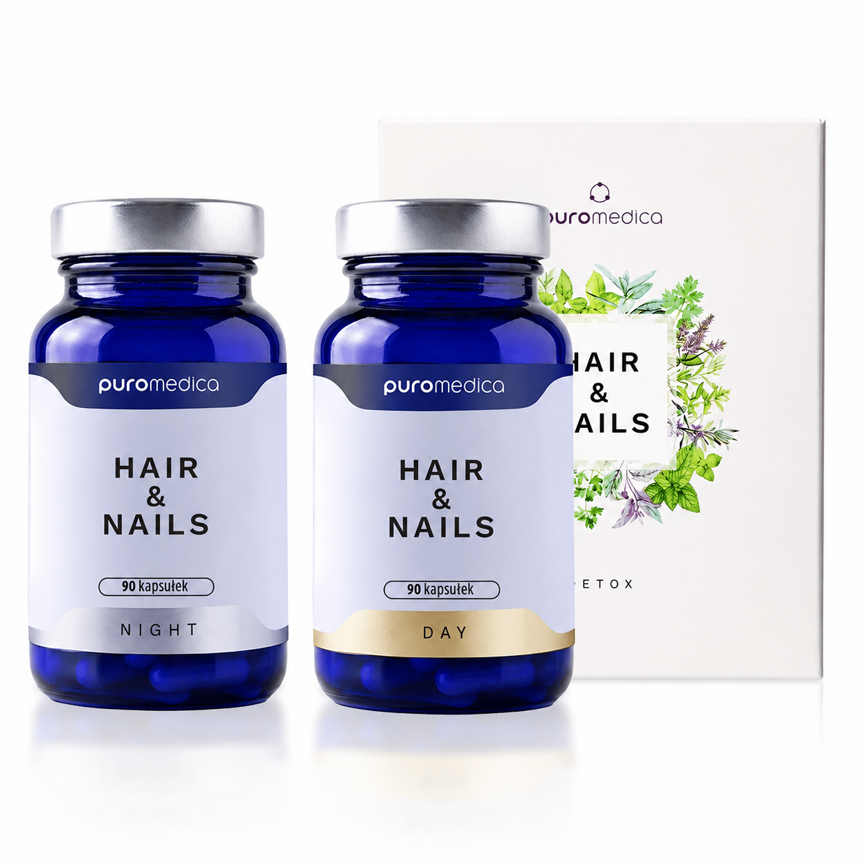 Pakiet Hair Nails 2 90 kaps. PUROMEDICA