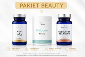 Pakiet Beauty Box - Skóra, Włosy i Paznokcie (Hair&Nails + Kolagen Podioo Propolis + Regulator Kolagenu)