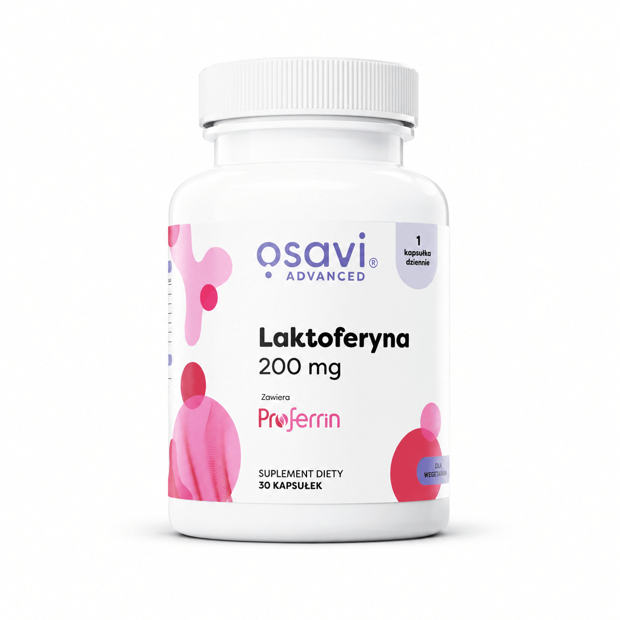 Laktoferyna 200 mg Osavi | 30 kaps.| Proferrin® dla odporności i gospodarki żelazem